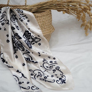 Western Scarf Ivory Multi  Lifestyle | The Eccentric Label 