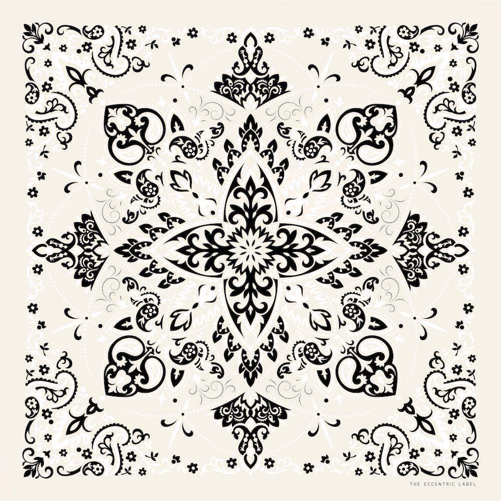 Western Scarf Black Multi | The Eccentric Label