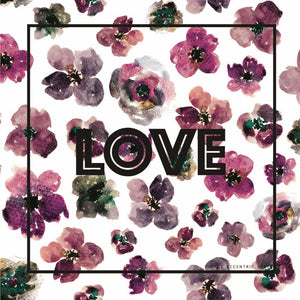 Love Floral Scarf Pink Multi | The Eccentric Label